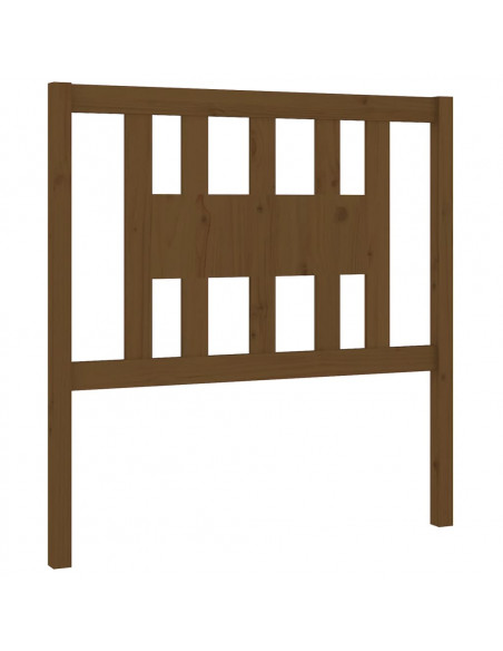 Testiera per Letto Miele 106x4x100 cm in Legno Massello di Pino