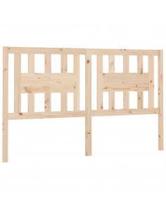 Testiera per Letto 126x4x100 cm in Legno Massello di Pino 2