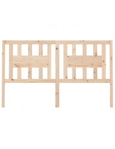 Testiera per Letto 126x4x100 cm in Legno Massello di Pino