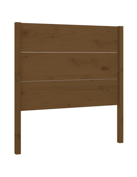 Testiera per Letto Miele 81x4x100 cm in Legno Massello di Pino