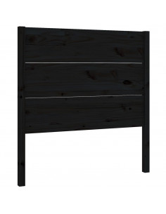 Testiera per Letto Nera 96x4x100 cm in Legno Massello di Pino 2
