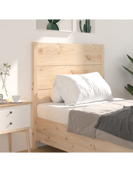 Testiera per Letto 106x4x100 cm in Legno Massello di Pino