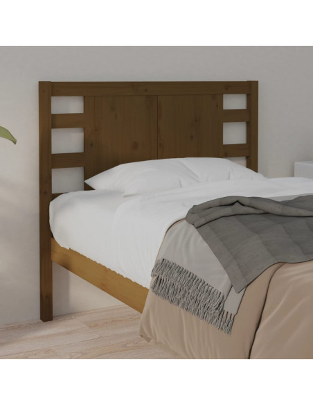 Testiera per Letto Miele 106x4x100 cm in Legno Massello di Pino