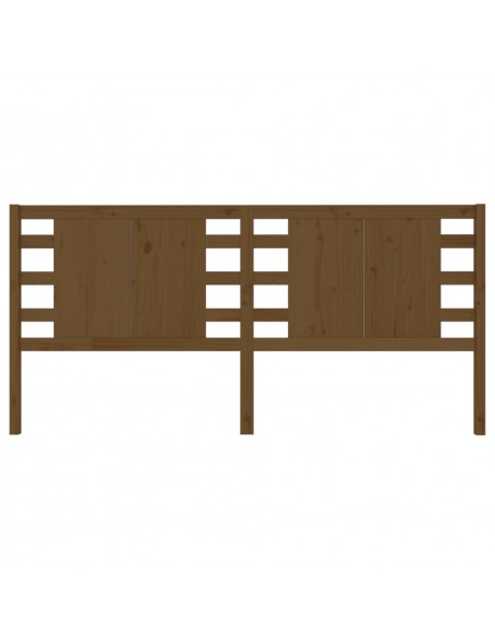 Testiera per Letto Marrone Miele 126x4x100 cm in Legno di Pino
