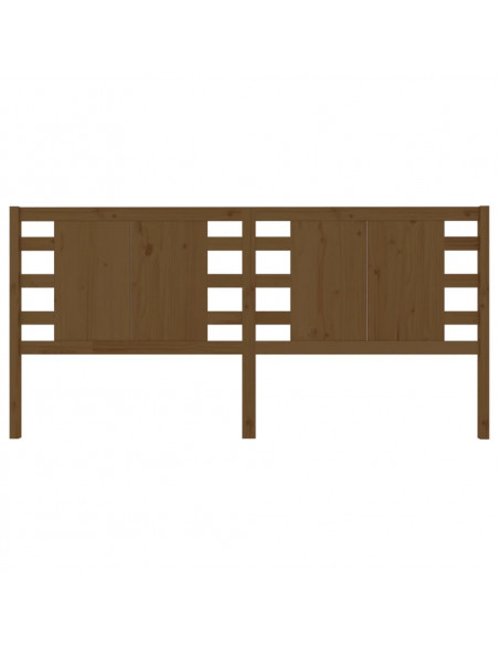 Testiera per Letto Miele 206x4x100 cm in Legno Massello di Pino