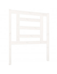 Testiera per Letto Bianca 81x4x100 cm in Legno Massello di Pino 2