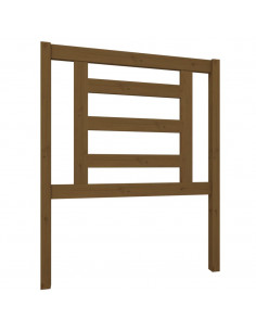 Testiera per Letto Miele 81x4x100 cm in Legno Massello di Pino 2