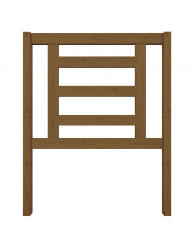 Testiera per Letto Miele 81x4x100 cm in Legno Massello di Pino