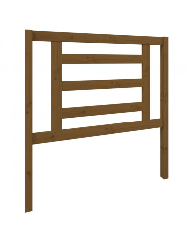 Testiera per Letto Miele 96x4x100 cm in Legno Massello di Pino