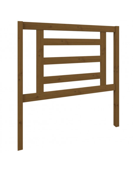 Testiera per Letto Miele 96x4x100 cm in Legno Massello di Pino