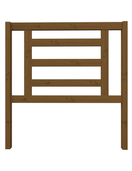 Testiera per Letto Miele 96x4x100 cm in Legno Massello di Pino