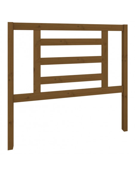 Testiera per Letto Miele 106x4x100 cm in Legno Massello di Pino