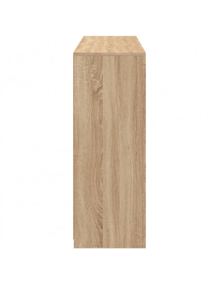 Credenze con Luci LED 3 pz Rovere Sonoma in Legno Multistrato