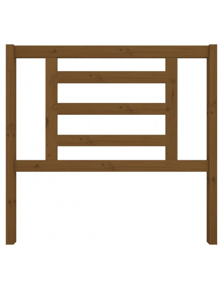 Testiera per Letto Miele 106x4x100 cm in Legno Massello di Pino