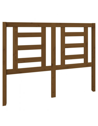 Testiera per Letto Miele 126x4x100 cm in Legno Massello di Pino