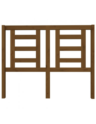 Testiera per Letto Miele 126x4x100 cm in Legno Massello di Pino