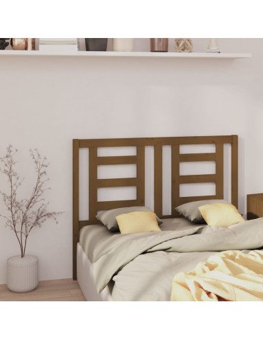 Testiera per Letto Miele 141x4x100 cm in Legno Massello di Pino