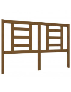 Testiera per Letto Miele 146x4x100 cm in Legno Massello di Pino 2