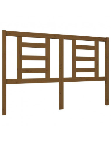 Testiera per Letto Miele 146x4x100 cm in Legno Massello di Pino