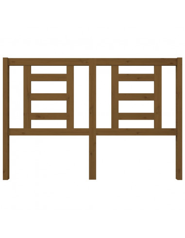 Testiera per Letto Miele 146x4x100 cm in Legno Massello di Pino