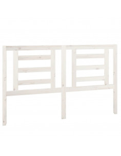 Testiera per Letto Bianca 156x4x100cm in Legno Massello di Pino 2