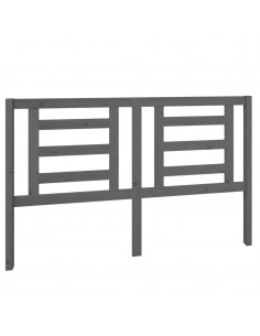 Testiera per Letto Grigia 156x4x100cm in Legno Massello di Pino 2
