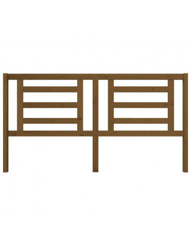 Testiera per Letto Miele 186x4x100 cm in Legno Massello di Pino