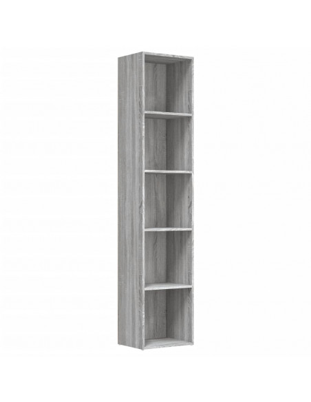 Libreria Grigio Sonoma 40x30x189 cm in Legno Multistrato