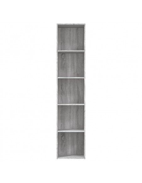 Libreria Grigio Sonoma 40x30x189 cm in Legno Multistrato