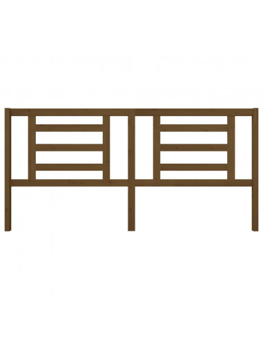 Testiera per Letto Miele 206x4x100 cm in Legno Massello di Pino