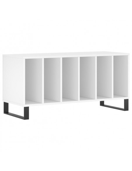 Mobile Porta Dischi Bianco 100x38x48 cm in Legno Multistrato