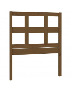 Testiera per Letto Miele 80,5x4x100cm in Legno Massello di Pino 2