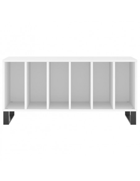 Mobile Porta Dischi Bianco 100x38x48 cm in Legno Multistrato