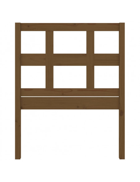 Testiera per Letto Miele 80,5x4x100cm in Legno Massello di Pino