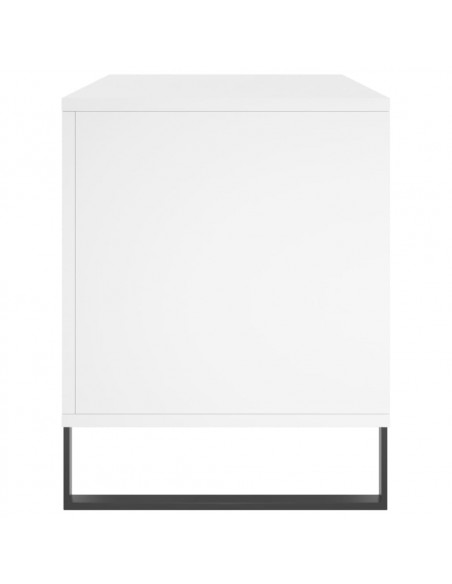 Mobile Porta Dischi Bianco 100x38x48 cm in Legno Multistrato