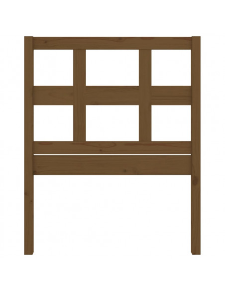 Testiera per Letto Miele 95,5x4x100cm in Legno Massello di Pino