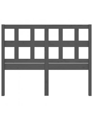 Testiera per Letto Grigia 165,5x4x100 cm Legno Massello di Pino