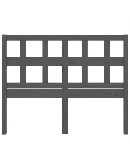 Testiera per Letto Grigia 165,5x4x100 cm Legno Massello di Pino