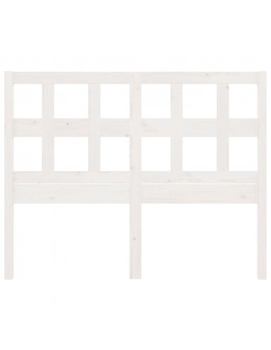 Testiera per Letto Bianca 185,5x4x100 cm Legno Massello di Pino