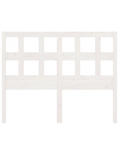 Testiera per Letto Bianca 185,5x4x100 cm Legno Massello di Pino