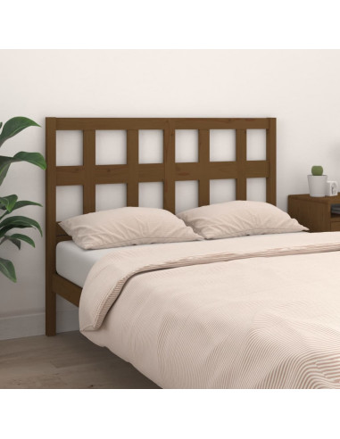 Testiera Letto Miele 205,5x4x100 cm in Legno Massello di Pino