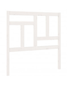 Testiera per Letto Bianca 95,5x4x100 cm Legno Massello di Pino 2