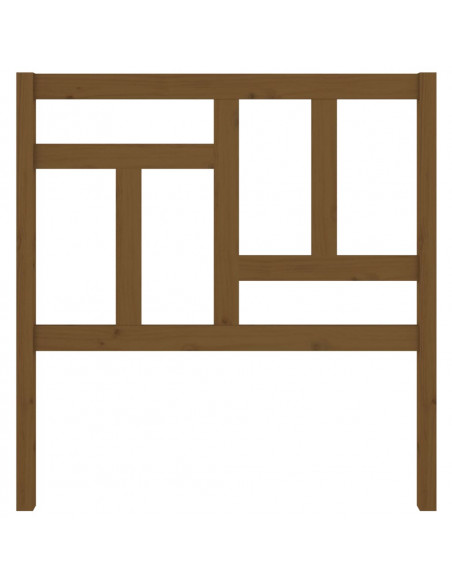 Testiera per Letto Miele 95,5x4x100cm in Legno Massello di Pino