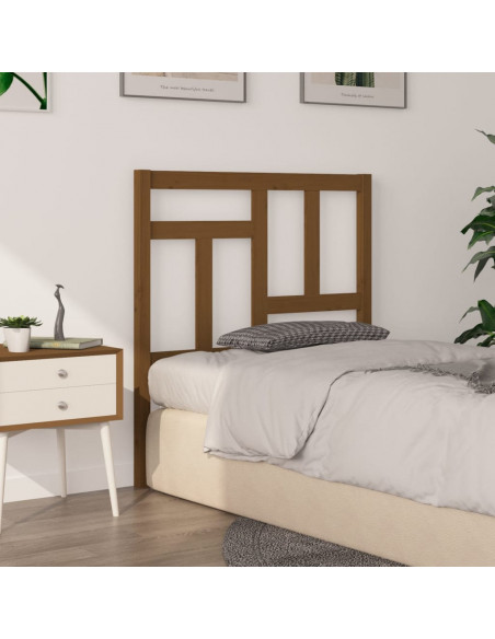 Testiera per Letto Miele 95,5x4x100cm in Legno Massello di Pino