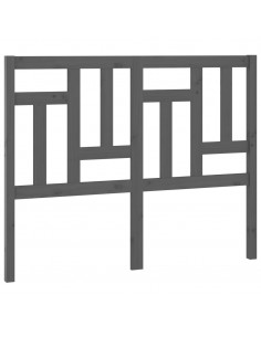 Testiera per Letto Grigia 125,5x4x100 cm Legno Massello di Pino 2