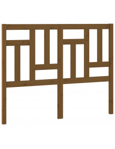 Testiera per Letto Miele 125,5x4x100 cm Legno Massello di Pino 2