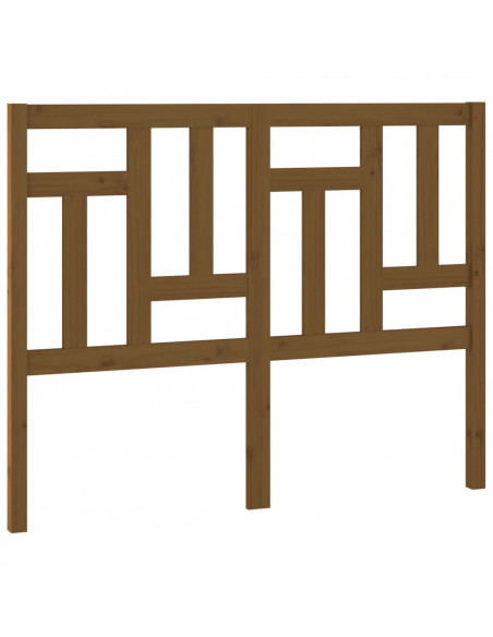 Testiera per Letto Miele 125,5x4x100 cm Legno Massello di Pino