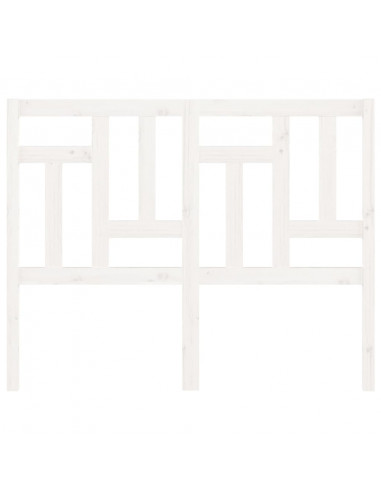 Testiera per Letto Bianca 205,5x4x100 cm Legno Massello di Pino