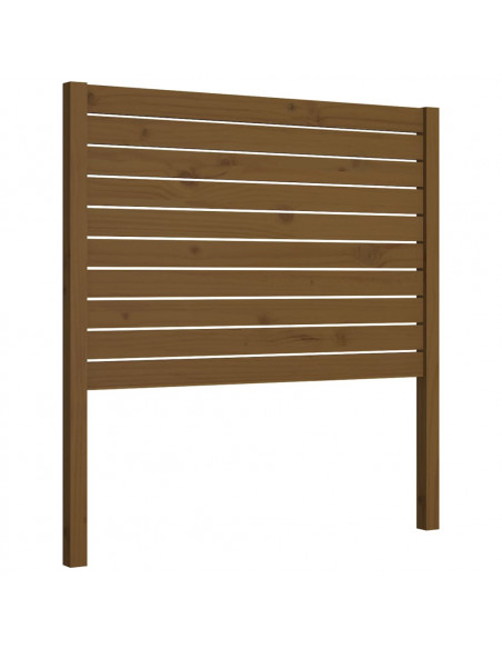 Testiera per Letto Miele 96x4x100 cm in Legno Massello di Pino