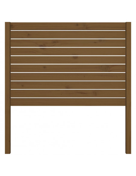 Testiera per Letto Miele 96x4x100 cm in Legno Massello di Pino